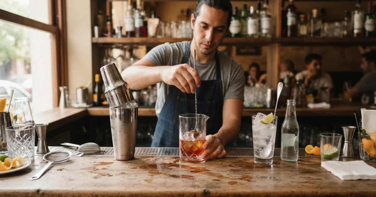 ¿Agitar, revolver o preparar directo en el vaso? Las técnicas básicas de coctelería