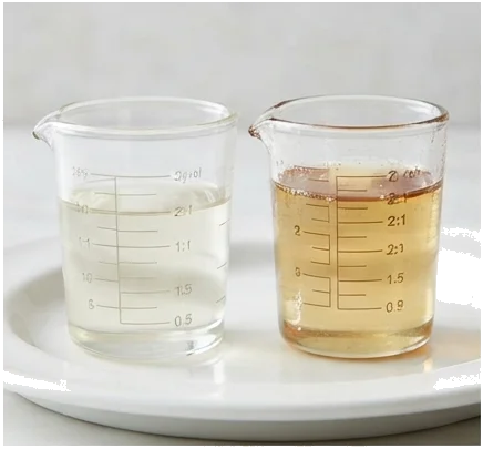 Proporciones clave: almíbar 1:1 vs. almíbar rico 2:1